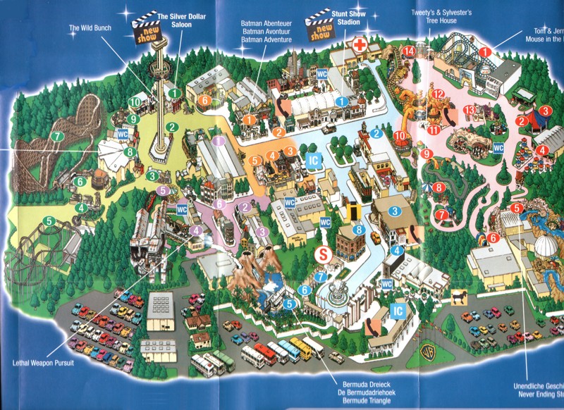 Warner Bros Movie World Map